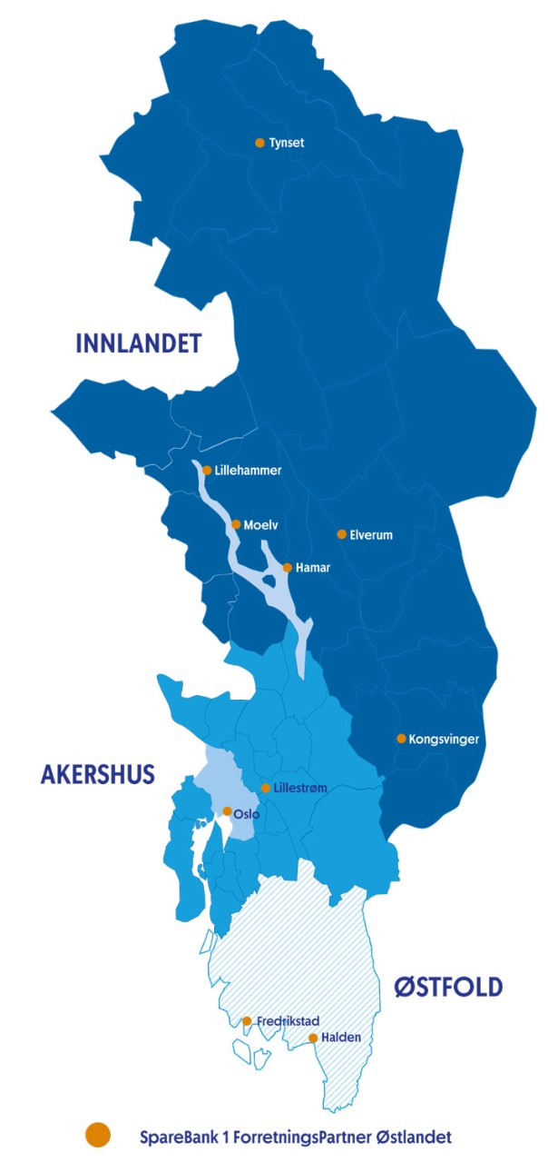 Kontorkart SpareBank 1 ForretningsPartner Østlandet AS