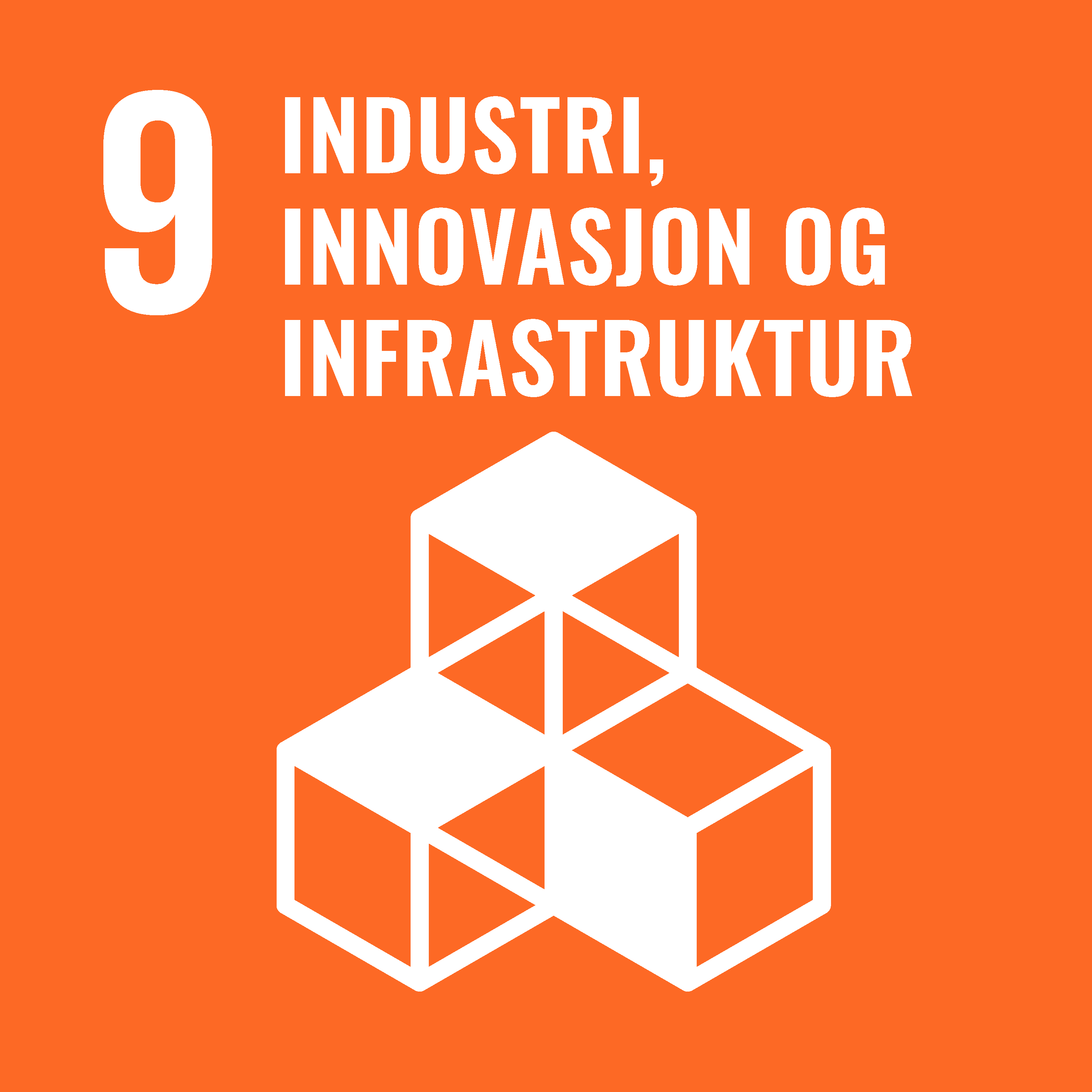 Logo-bilde FNs bærekraftsmål nr 9