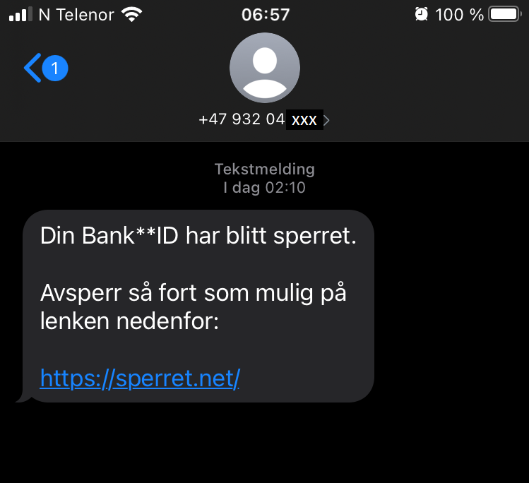 Svindel På SMS | SMS-svindel | SpareBank 1