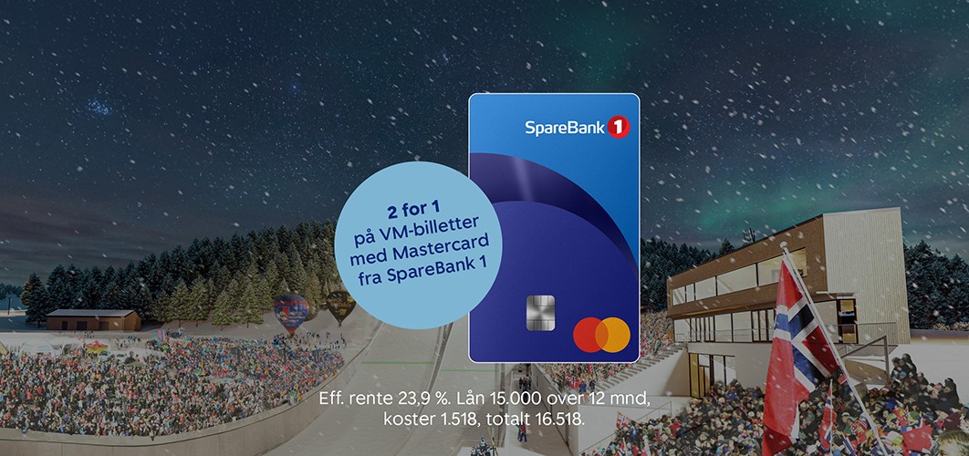 SpareBank 1 Mastercard Kulturtilbud Ski-VM 2025 kampanjebanner