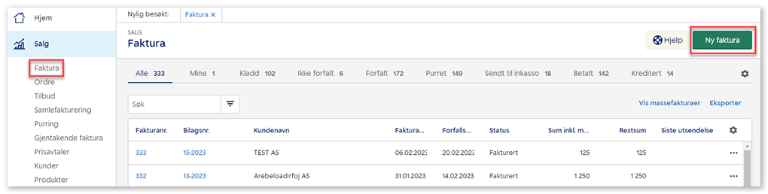 Lage Og Sende Faktura I SpareBank 1 Regnskap | SpareBank 1 SR-Bank